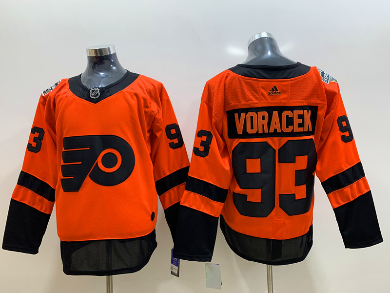 Men's Philadelphia Flyers Jakob Voracek #93 Orange Jersey